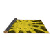 Sideview of Abstract Yellow Modern Rug, abs914yw