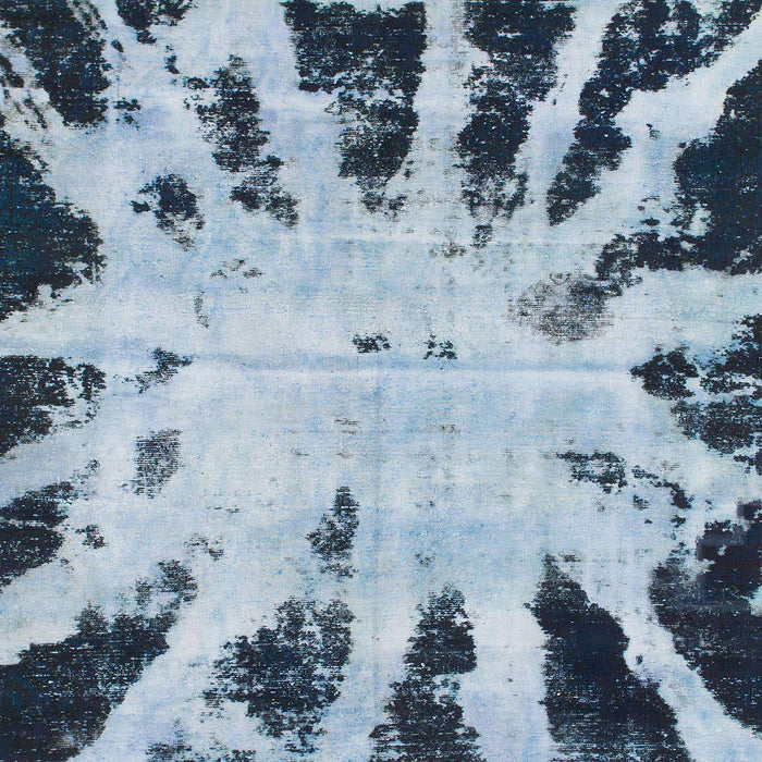 Machine Washable Abstract Blue Rug, wshabs914