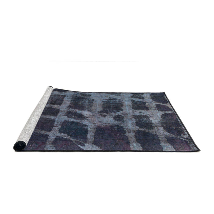 Sideview of Machine Washable Abstract Gray Rug, wshabs915