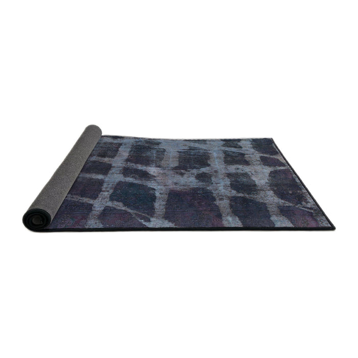 Sideview of Abstract Rat Gray Modern Rug, abs915