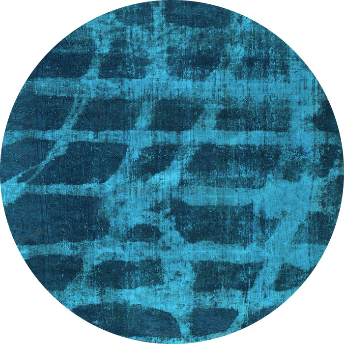 Round Machine Washable Abstract Light Blue Modern Rug, wshabs915lblu