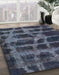 Abstract Rat Gray Modern Rug in Family Room, abs915