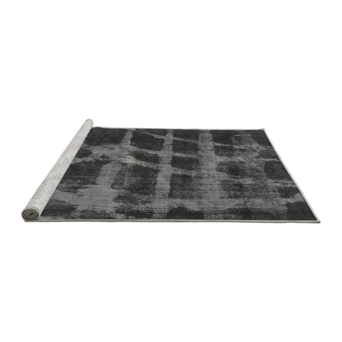 Sideview of Machine Washable Abstract Gray Modern Rug, wshabs915gry