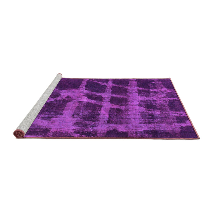 Sideview of Machine Washable Abstract Pink Modern Rug, wshabs915pnk