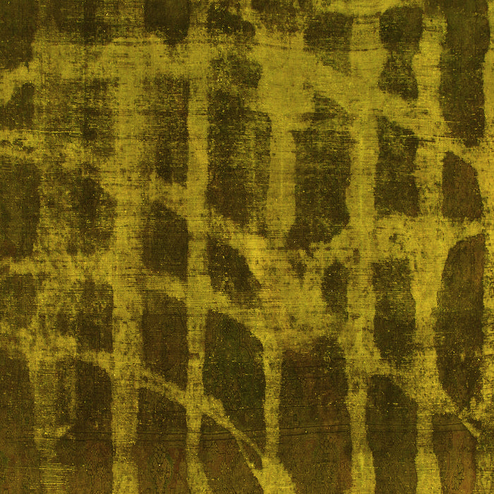 Square Abstract Yellow Modern Rug, abs915yw