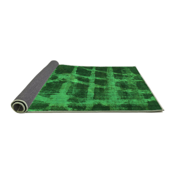 Sideview of Abstract Green Modern Rug, abs915grn