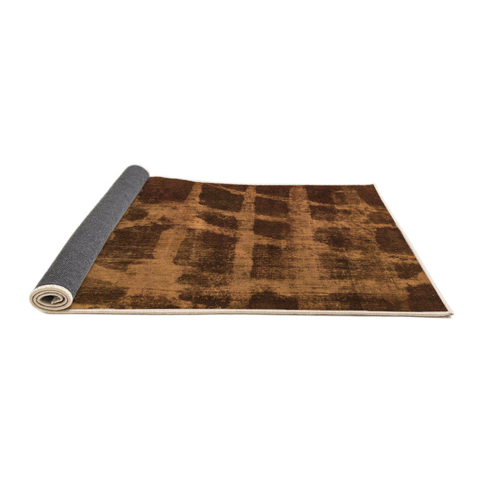 Sideview of Abstract Orange Modern Rug, abs915org