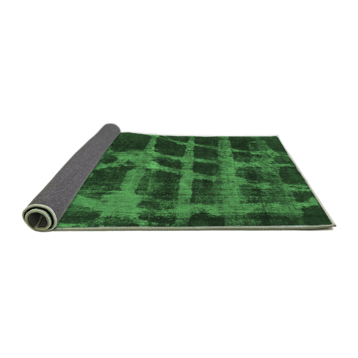 Sideview of Abstract Emerald Green Modern Rug, abs915emgrn