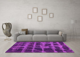 Machine Washable Abstract Pink Modern Rug in a Living Room, wshabs915pnk