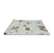 Sideview of Machine Washable Abstract Sage Green Rug, wshabs916