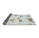 Sideview of Abstract Sage Green Modern Rug, abs916