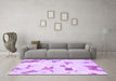 Machine Washable Abstract Purple Modern Area Rugs in a Living Room, wshabs916pur