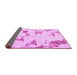 Sideview of Abstract Pink Modern Rug, abs916pnk