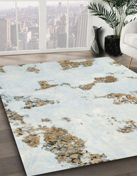 Abstract Sage Green Modern Rug, abs916