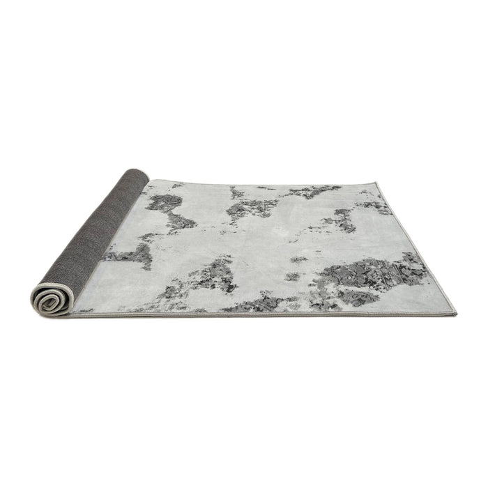 Sideview of Abstract Gray Modern Rug, abs916gry