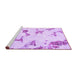 Sideview of Machine Washable Abstract Purple Modern Area Rugs, wshabs916pur