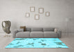 Machine Washable Abstract Light Blue Modern Rug in a Living Room, wshabs916lblu