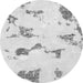 Round Abstract Gray Modern Rug, abs916gry