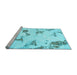 Sideview of Machine Washable Abstract Light Blue Modern Rug, wshabs916lblu