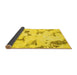 Sideview of Abstract Yellow Modern Rug, abs916yw