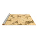 Sideview of Machine Washable Abstract Brown Modern Rug, wshabs916brn