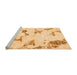 Sideview of Machine Washable Abstract Orange Modern Area Rugs, wshabs916org