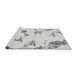 Sideview of Machine Washable Abstract Gray Modern Rug, wshabs916gry