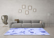 Machine Washable Abstract Blue Modern Rug in a Living Room, wshabs916blu