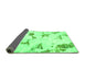 Sideview of Abstract Green Modern Rug, abs916grn