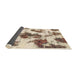 Sideview of Abstract Dark Gold Brown Modern Rug, abs917