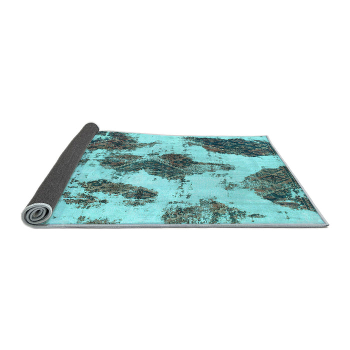 Sideview of Abstract Light Blue Modern Rug, abs917lblu