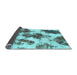 Sideview of Abstract Light Blue Modern Rug, abs917lblu