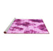 Sideview of Machine Washable Abstract Pink Modern Rug, wshabs917pnk