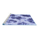 Sideview of Machine Washable Abstract Blue Modern Rug, wshabs917blu