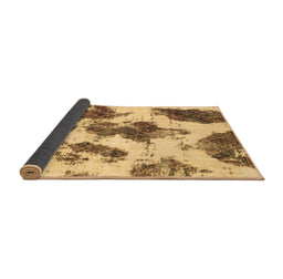 Sideview of Abstract Brown Modern Rug, abs917brn
