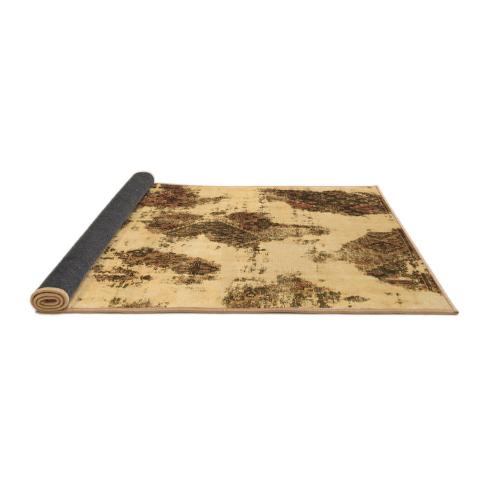 Sideview of Abstract Brown Modern Rug, abs917brn