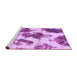 Sideview of Machine Washable Abstract Purple Modern Area Rugs, wshabs917pur