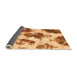 Sideview of Abstract Orange Modern Rug, abs917org