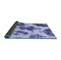 Sideview of Abstract Blue Modern Rug, abs917blu