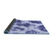 Sideview of Abstract Blue Modern Rug, abs917blu