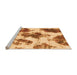 Sideview of Machine Washable Abstract Orange Modern Area Rugs, wshabs917org