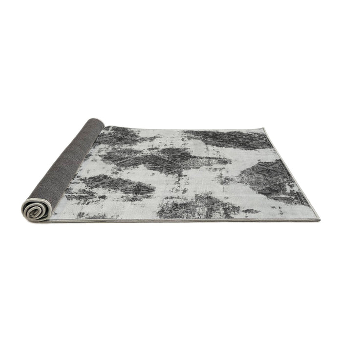 Sideview of Abstract Gray Modern Rug, abs917gry
