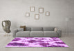 Machine Washable Abstract Purple Modern Area Rugs in a Living Room, wshabs917pur