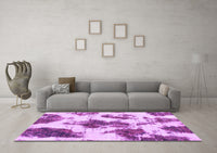 Machine Washable Abstract Purple Modern Rug, wshabs917pur