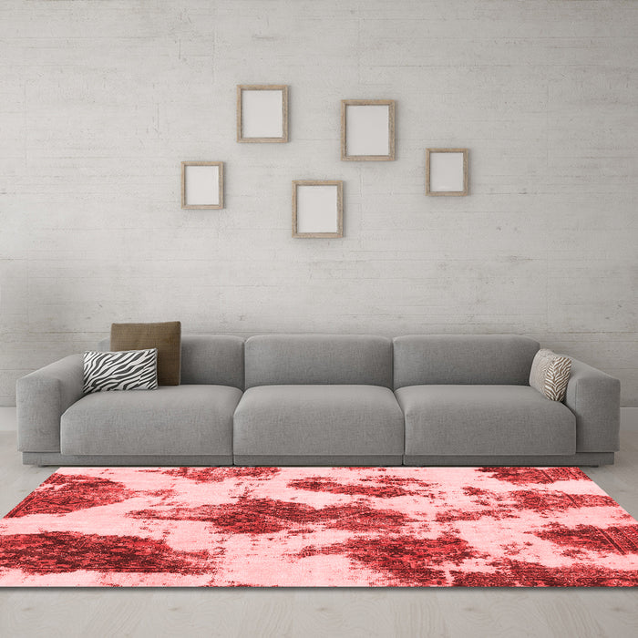 Modern Red Washable Rugs