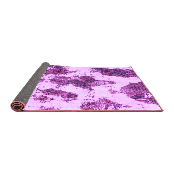 Sideview of Abstract Purple Modern Rug, abs917pur