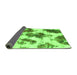 Sideview of Abstract Green Modern Rug, abs917grn