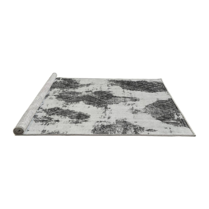 Sideview of Machine Washable Abstract Gray Modern Rug, wshabs917gry