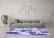 Machine Washable Abstract Blue Modern Rug in a Living Room, wshabs917blu