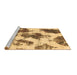 Sideview of Machine Washable Abstract Brown Modern Rug, wshabs917brn